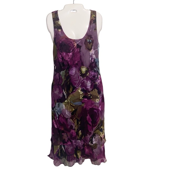 Vintage Simply Silk Dress /Jacket Womens Large Burnout  Whimsigoth Forest Fairy - Picture 3 of 15